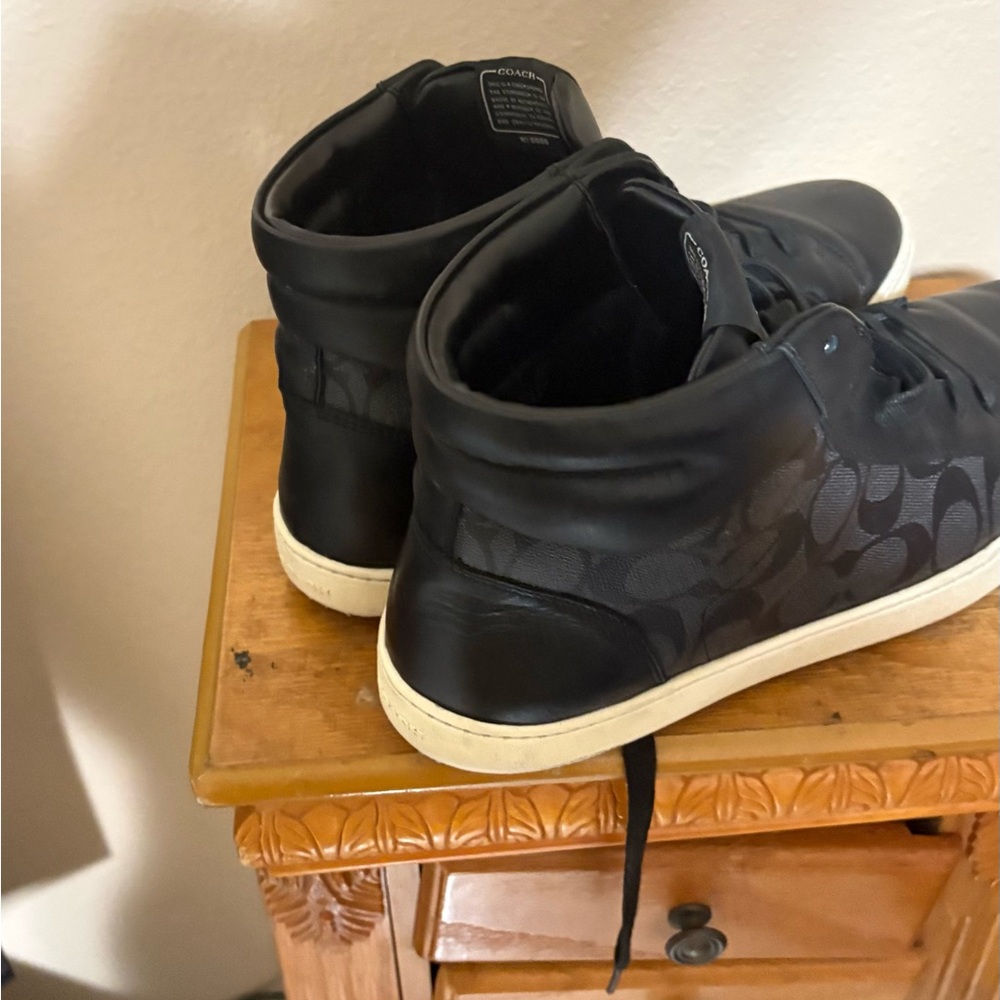 Coach Black and Gray High-Top Sneakers - Picture 2 of 6